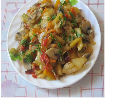 Рагу овощное с грибами